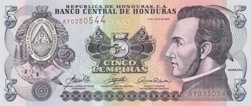 Honduras, 5 Lempiras, 2006, UNC, ... 