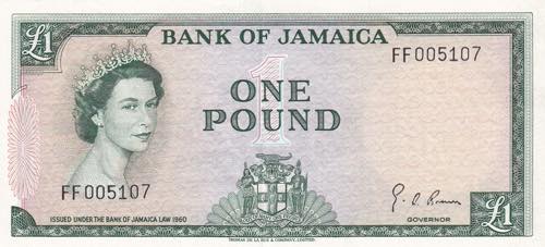 Jamaica, 1 Pound, 1961, AUNC, ... 