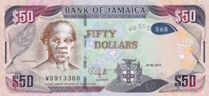 Jamaica, 50 Dollars, 2017, UNC, ... 