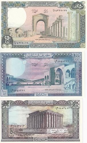 Lebanon, 1-250 Livres Lot, ... 