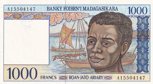 Madagascar, 1.000 Francs, 1994, ... 
