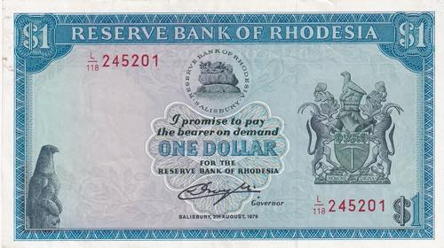 Rhodesia, 1 Dollar, 1979, XF+, ... 