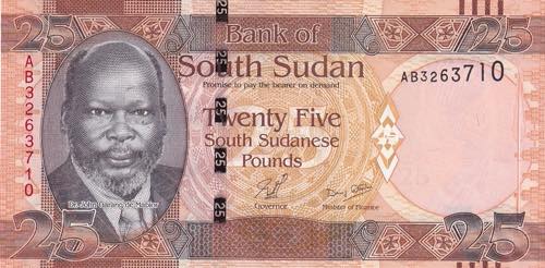 South Sudan, 25 Pounds, 2011, ... 