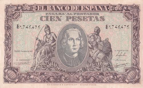 Spain, 100 Pesetas, 1940, AUNC-, ... 