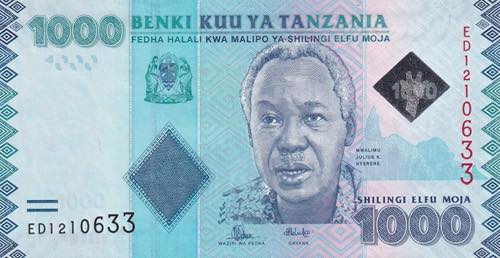 Tanzania, 1.000 Shillings, 2015, ... 