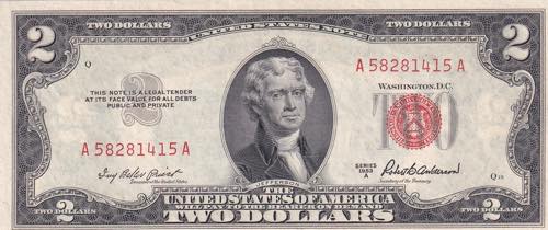 $2, United States Of America, ... 