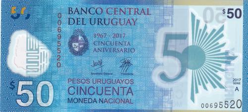 Uruguay, 50 Pesos, 2017, UNC, ... 