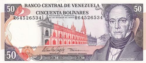 Venezuela, 50 Bolivares, 1995, ... 