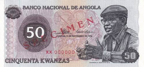 Angola, 50 Kwankas Specimen 1976, ... 