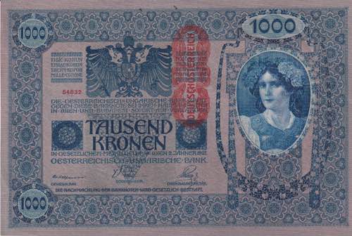Austria, 1.000 Kronen 1919, AUNC