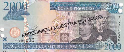 Dominican Republic, 2.000 Pesos ... 