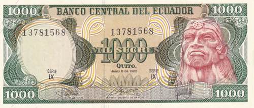 Ecuador, 1.000 Sucres 1988, UNC