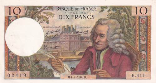 France, 10 Francs 1968, UNC-