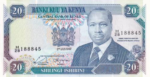 Kenya, 20 Shillings 1992, UNC
