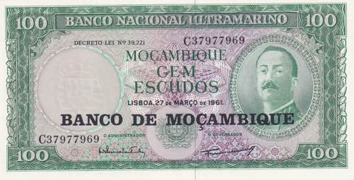 Mozambique, 100 Escudos 1961, UNC-