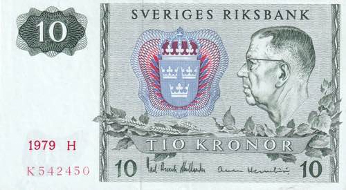 Sweden, 10 Kronor 1979, AUNC