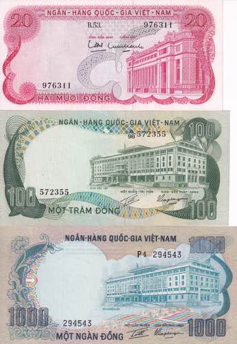 Vietnam, 1969 Issues 20-100-1.000 ... 
