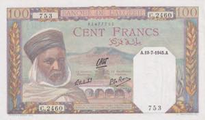 Algeria, 100 Francs, 1945, UNC, B131c, 