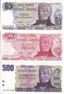 Argentina, 1976-84 Issues Lot, 5-100-500 ... 