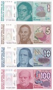Argentina, 1986-87 Issues Lot, 1-5-10-100 ... 