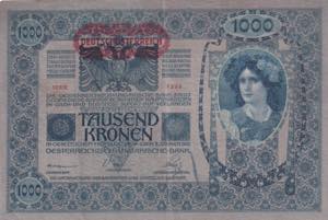 Austria, 1.000 Kronen 1919, VF, P#57, 