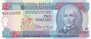 Barbados, 2 Dollars, 1995, UNC, B212a, 