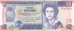 Belize, 2 Dollars, 1991, UNC, ... 