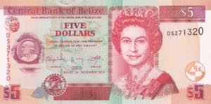 Belize, 5 Dollars, 2011, UNC, B325e, 