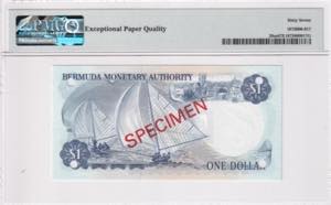 Bermuda, 1 Dollar Specimen, 1976, ... 