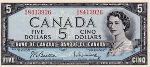 Canada, 1961, 5 Dollars, XF/AUNC, B340b, ... 