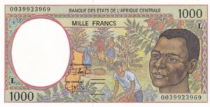 Gabon, 2000, 1.000 Francs, UNC, B102Lg, ... 