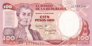 Colombia, 1983, 100 Pesos oro, ... 