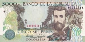 Colombia, 2014, 5.000 Pesos, UNC, B989u, 