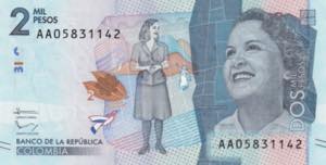 Colombia, 2015, 2.000 Pesos, UNC, ... 