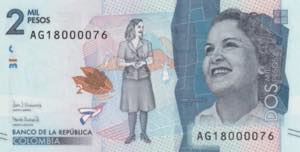 Colombia, 2017, 2.000 Pesos, UNC, B993c, 