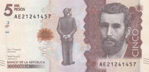 Colombia, 2017, 5.000 Pesos, UNC, B994c, ... 