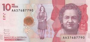 Colombia, 2015, 10.000 Pesos, UNC, ... 