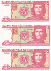 Cuba, 2005, 3 Pesos Lot, UNC, B903b, 3 ... 
