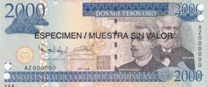 Dominican Republic, 2.000 Pesos oro ... 