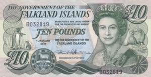 Falkland Islands, 10 Pound, 2011, UNC, ... 