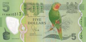 Fiji, 5 Dollars, 2013, UNC, B526a, ... 
