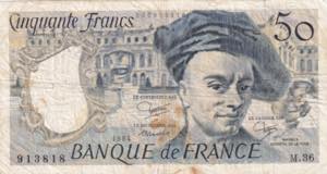 France, 50 Francs, 1984, VG, P#152b, 