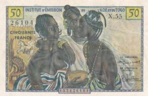 French West Africa, 50 Francs, 1956, VF, ... 