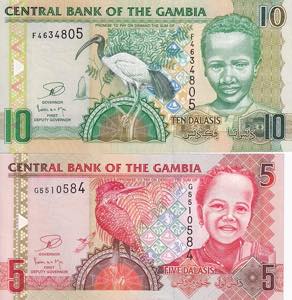 Gambia, 2013 Issues Lot, 5-10 Dalasis, UNC, ... 