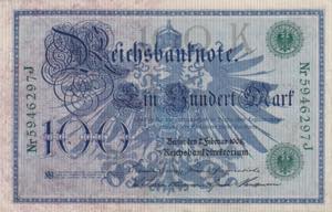 Germany, 100 Mark, 1908, XF, ... 
