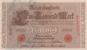 Germany, 1.000 Mark, 1910, UNC, B217f7 ... 