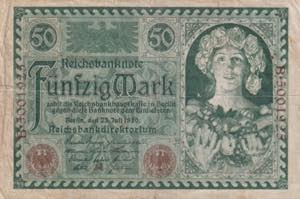 Germany, 50 Mark, 1920, VF, B223a4 ... 