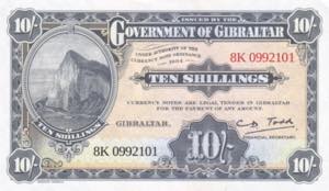 Gibraltar, 10 Shillings, 2018, ... 