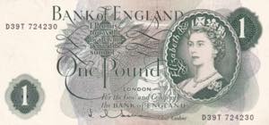 Great Britain, 1 Pound, 1962, UNC-, P#374d, ... 