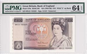 Great Britain, 10 Pounds, 1984-86, ... 